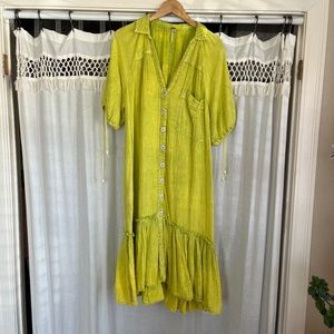 Free People Maya gauze midi dress size M